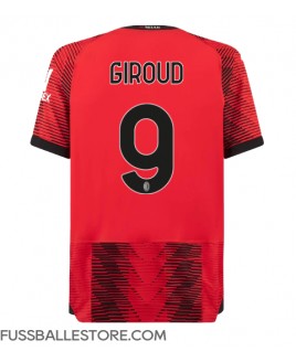 Günstige AC Milan Olivier Giroud #9 Heimtrikot 2023-24 Kurzarm